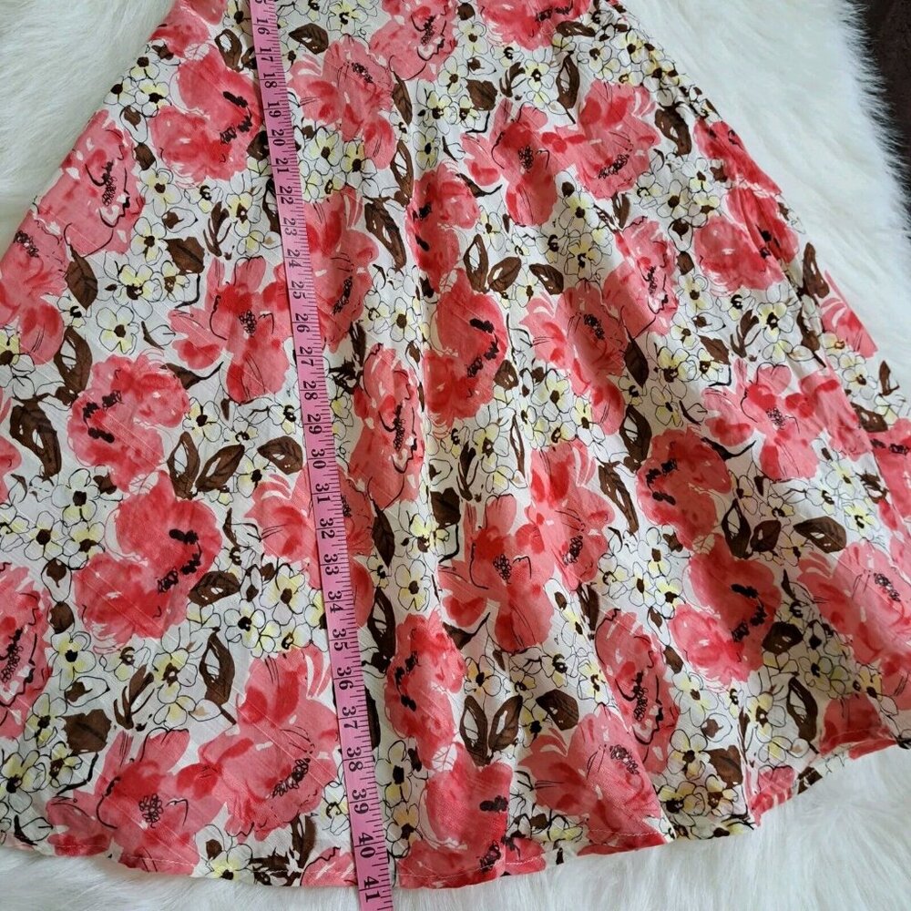 Robbie Bee Floral A Line Midi Dress Size Petite 4 - Picture 10 of 11